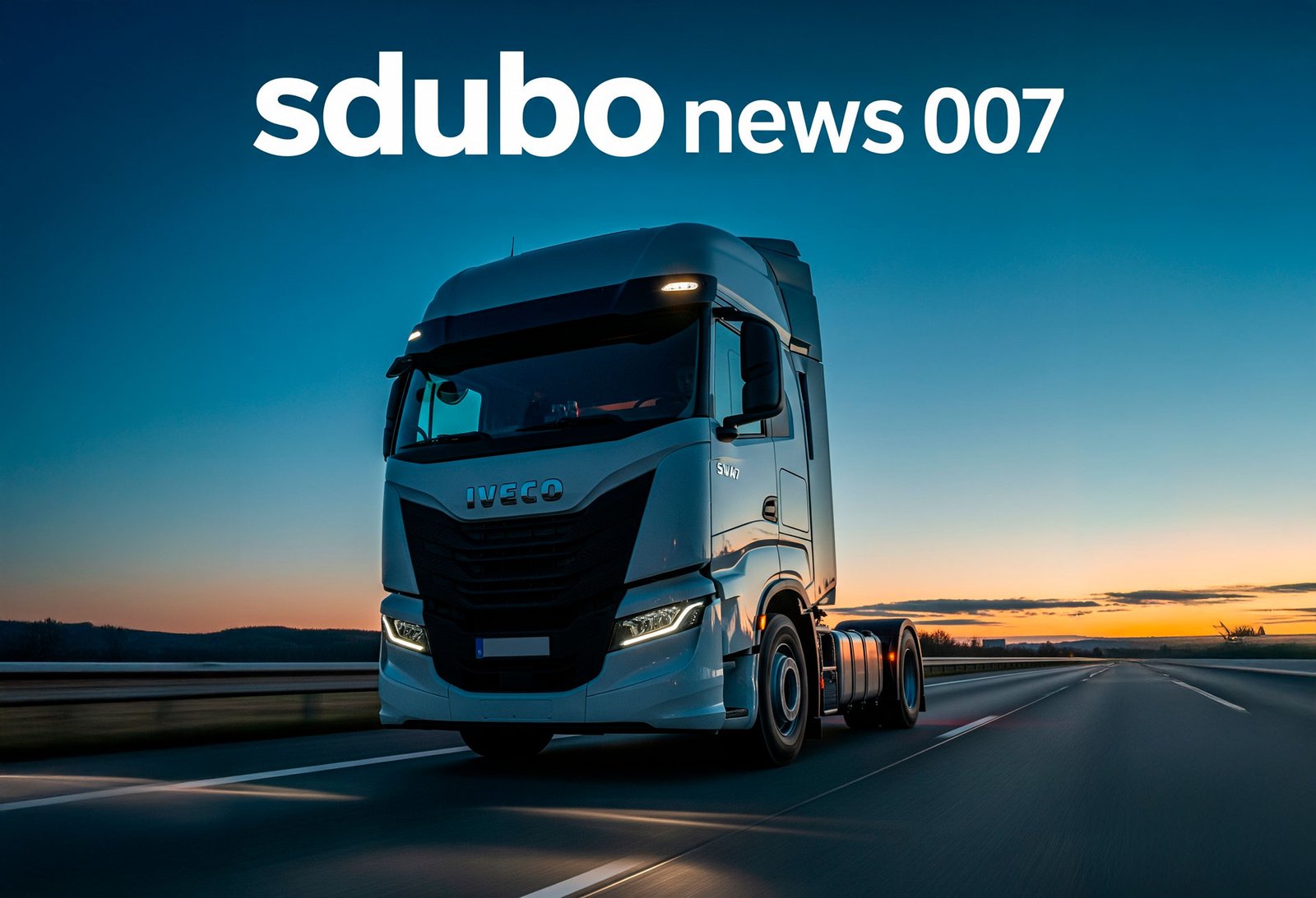 caminhão-iveco-em-autoestrada-com-por-do-sol